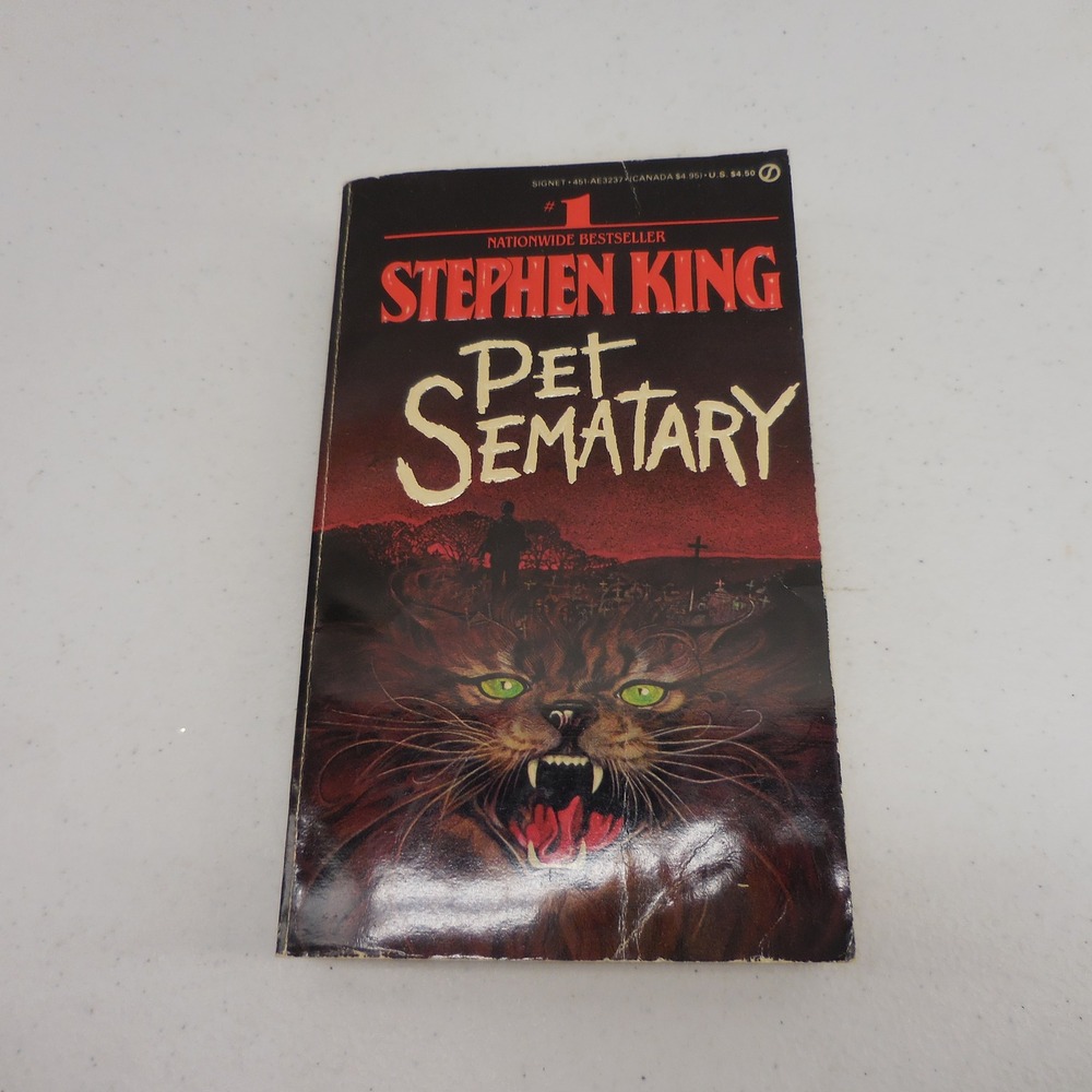 Pet Sematary by Stephen King - 1984 First Signet Edition, 1st Printing Paperback